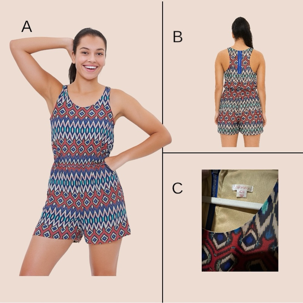 Xhilaration Geometric Pattern Romper